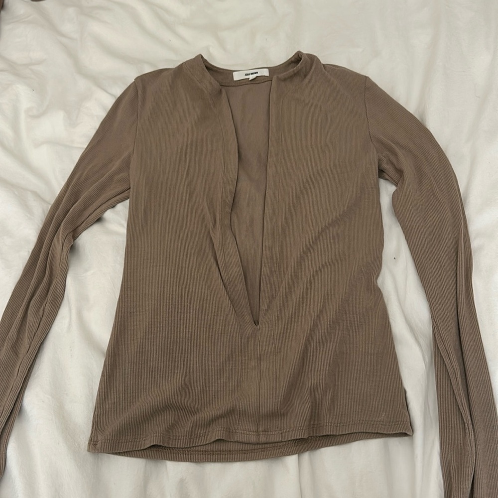 Joah Brown Zip Up Long sleeve